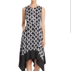 Donna Karan Black Patterned Dress